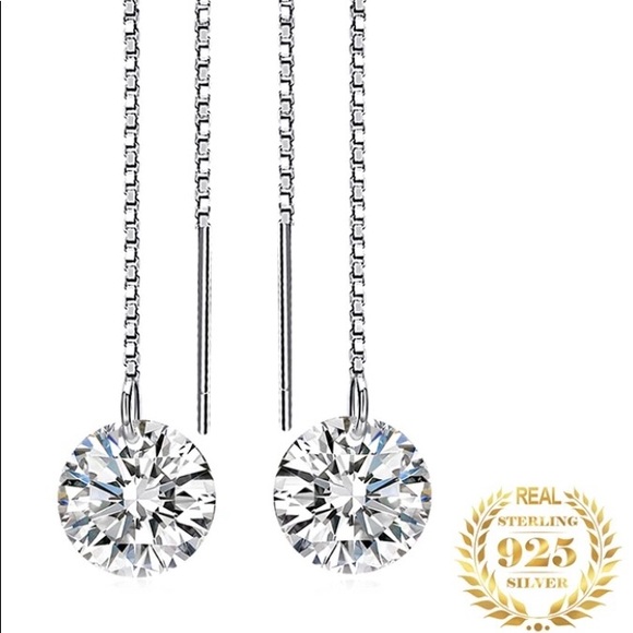 Jewelry - 🌟Sterling Silver Threaders w/ Swarovski Crystals
